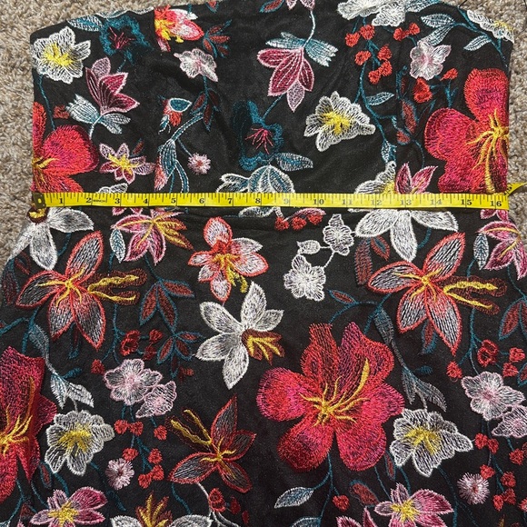 Sam Edelman Hibiscus Floral Strapless A-line Midi Dress - Picture 7 of 8